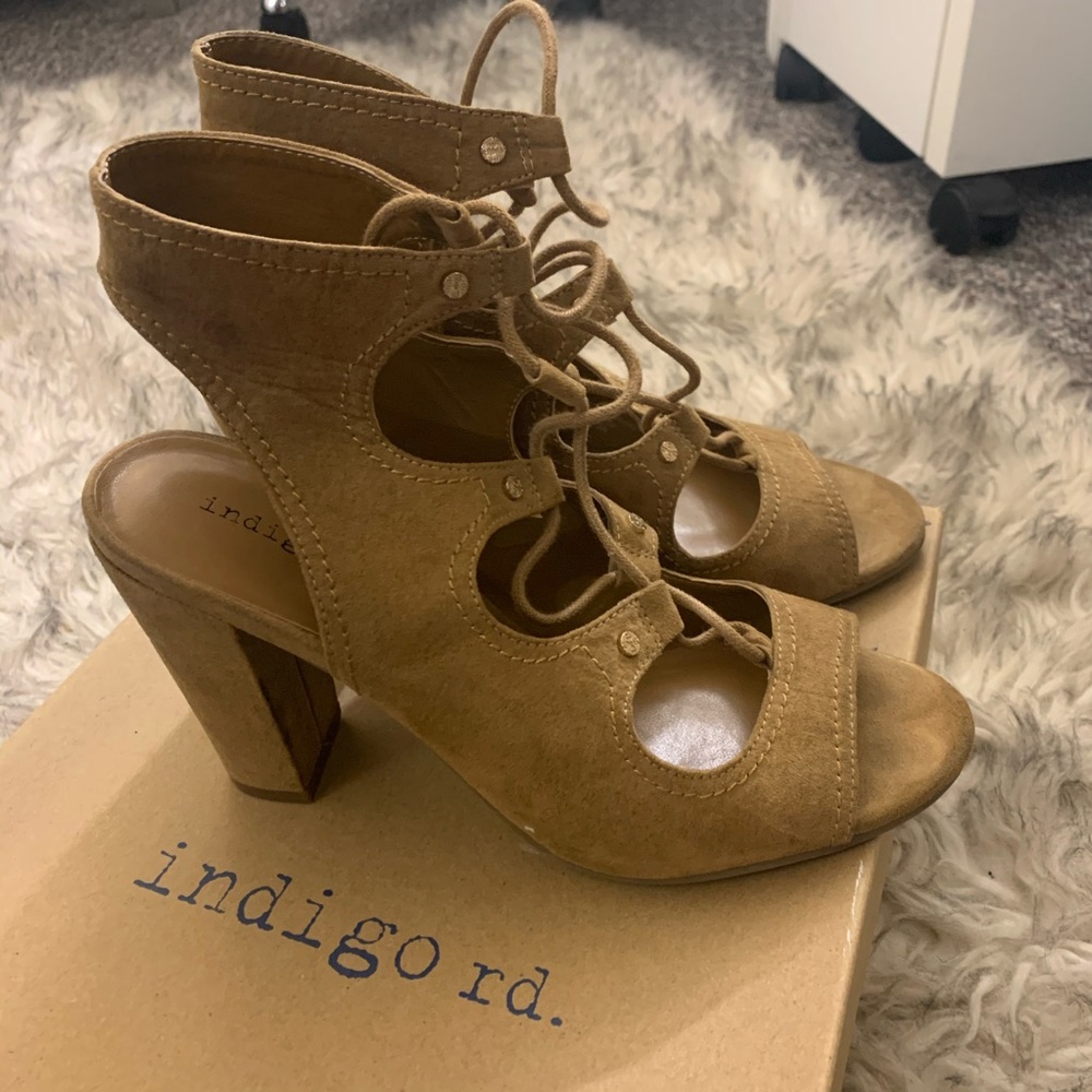 indigo rd lace up heels